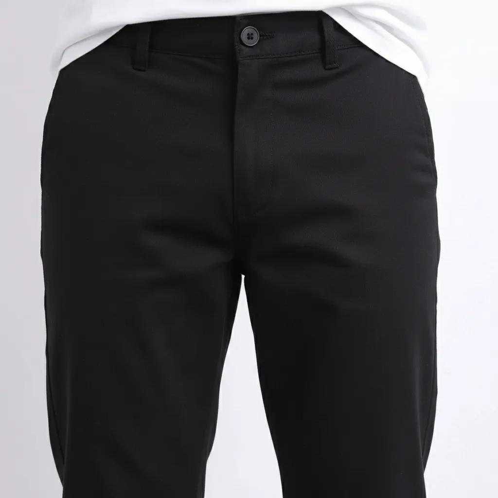 Octave Men Black Trousers