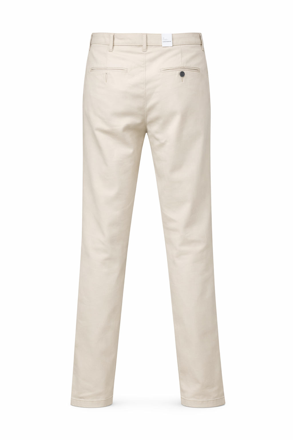 Men Cream Mid-Rise Chinos Trousers