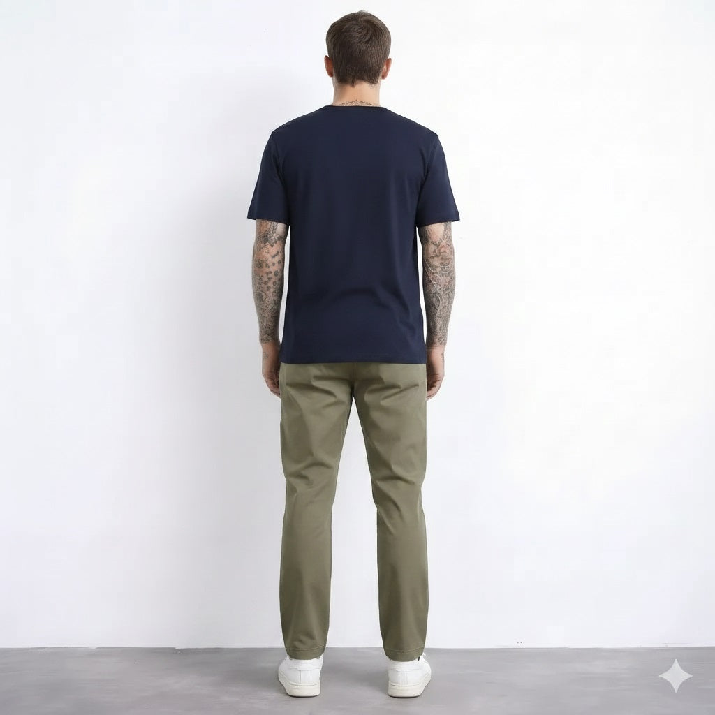 Men Olive Chinos Trousers