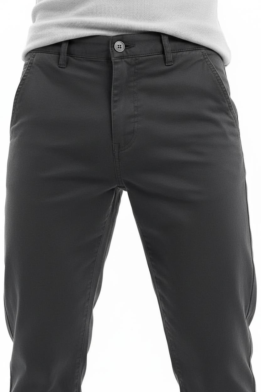 Men Black Chinos Trousers