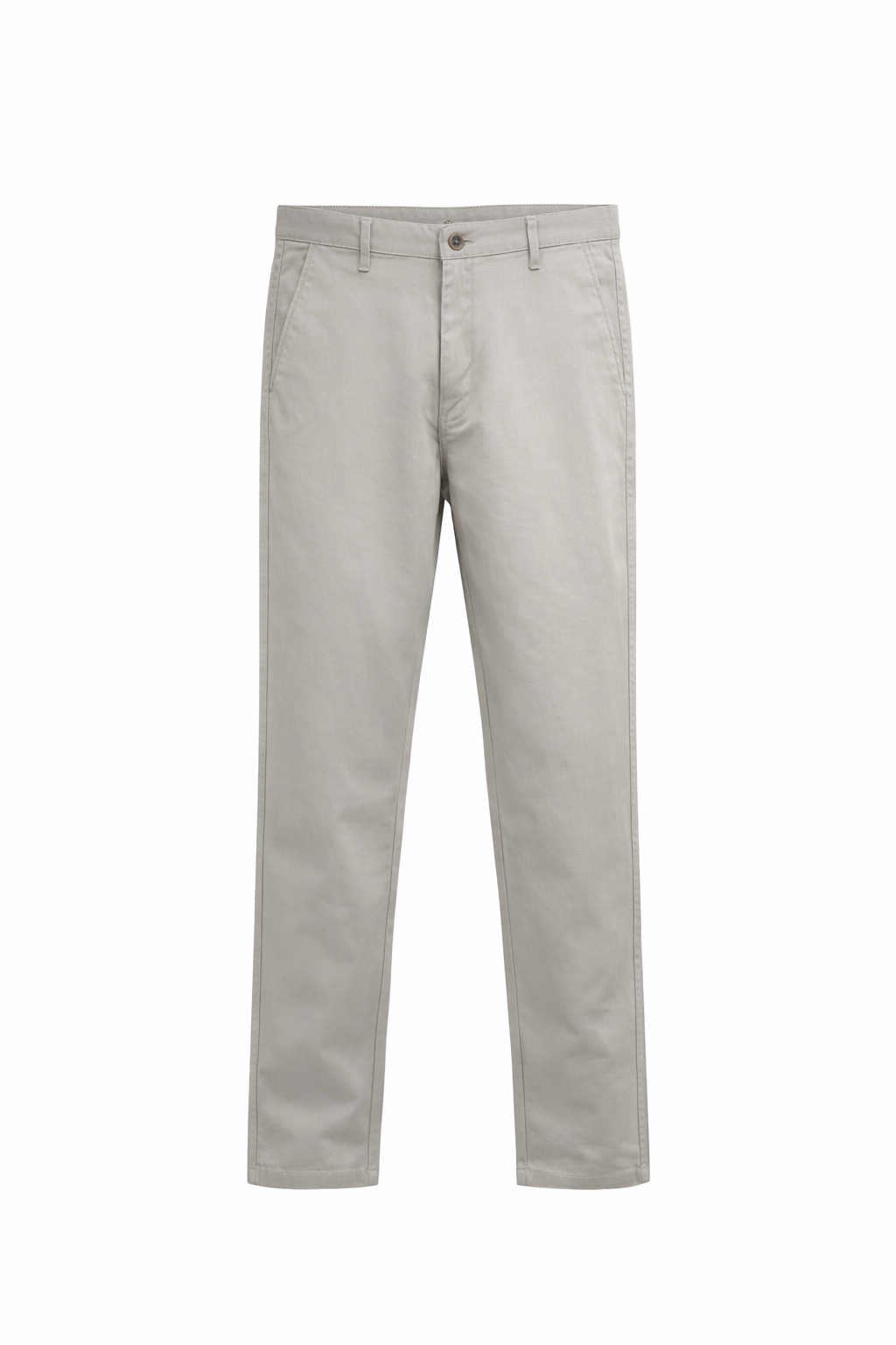 Men Light Grey Mid-Rise Chinos Trousers