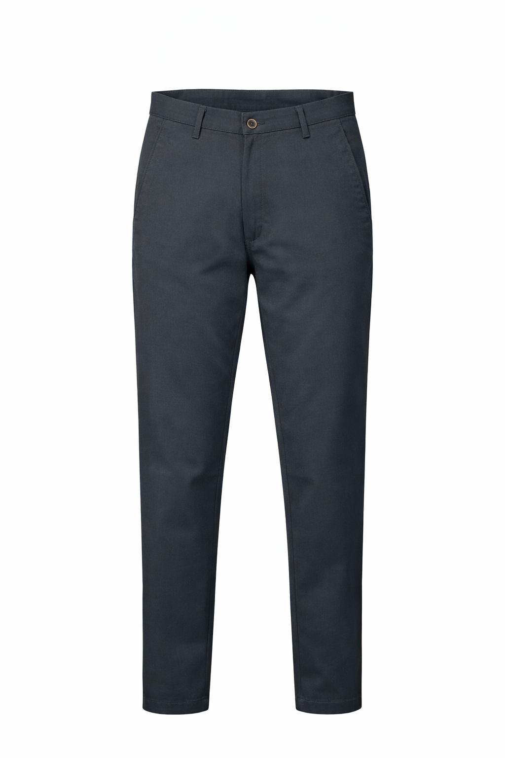 Men Navy Mid-Rise Chinos Trousers