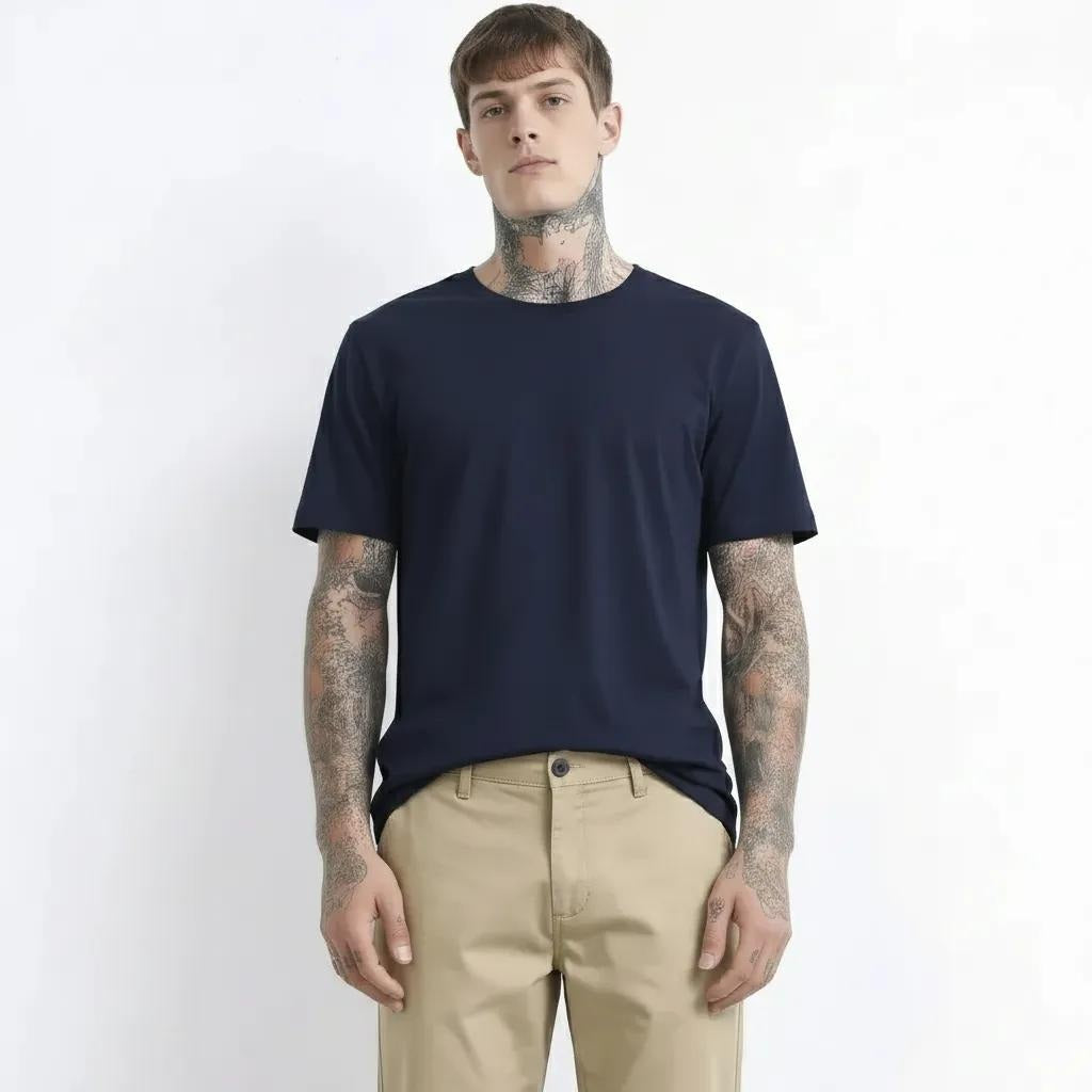 Octave Men Light Khaki Trousers