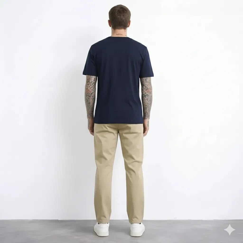 Octave Men Light Khaki Trousers