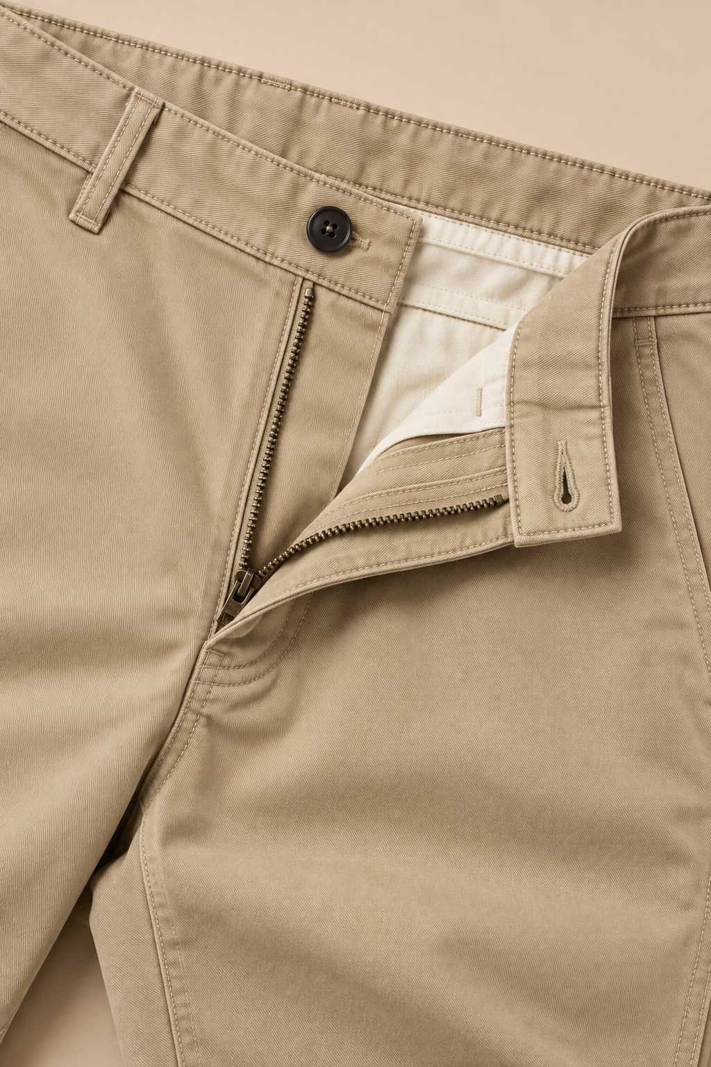 Men’s Dobby Khaki Straight Fit Trouser | Smart Casual & Everyday Wear