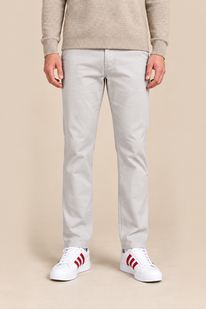 Men’s Dobby Light Grey Straight Fit Trouser | Smart Casual & Everyday Wear