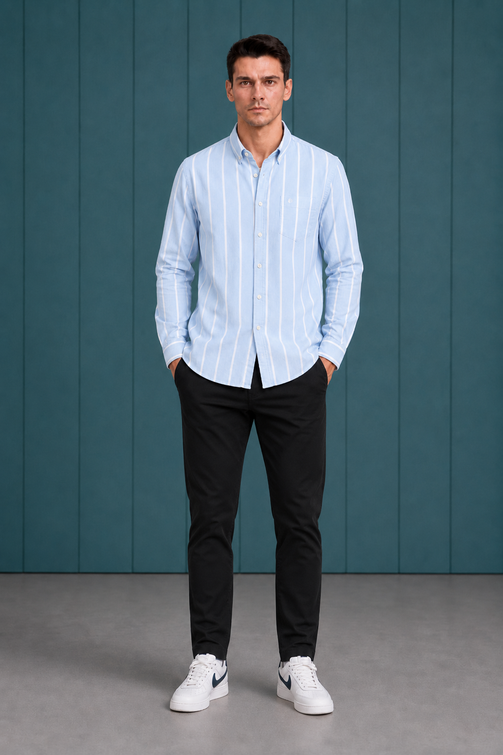 Men’s Black Woven Regular Fit Trouser | Solid Formal Casual Full-Length Pants