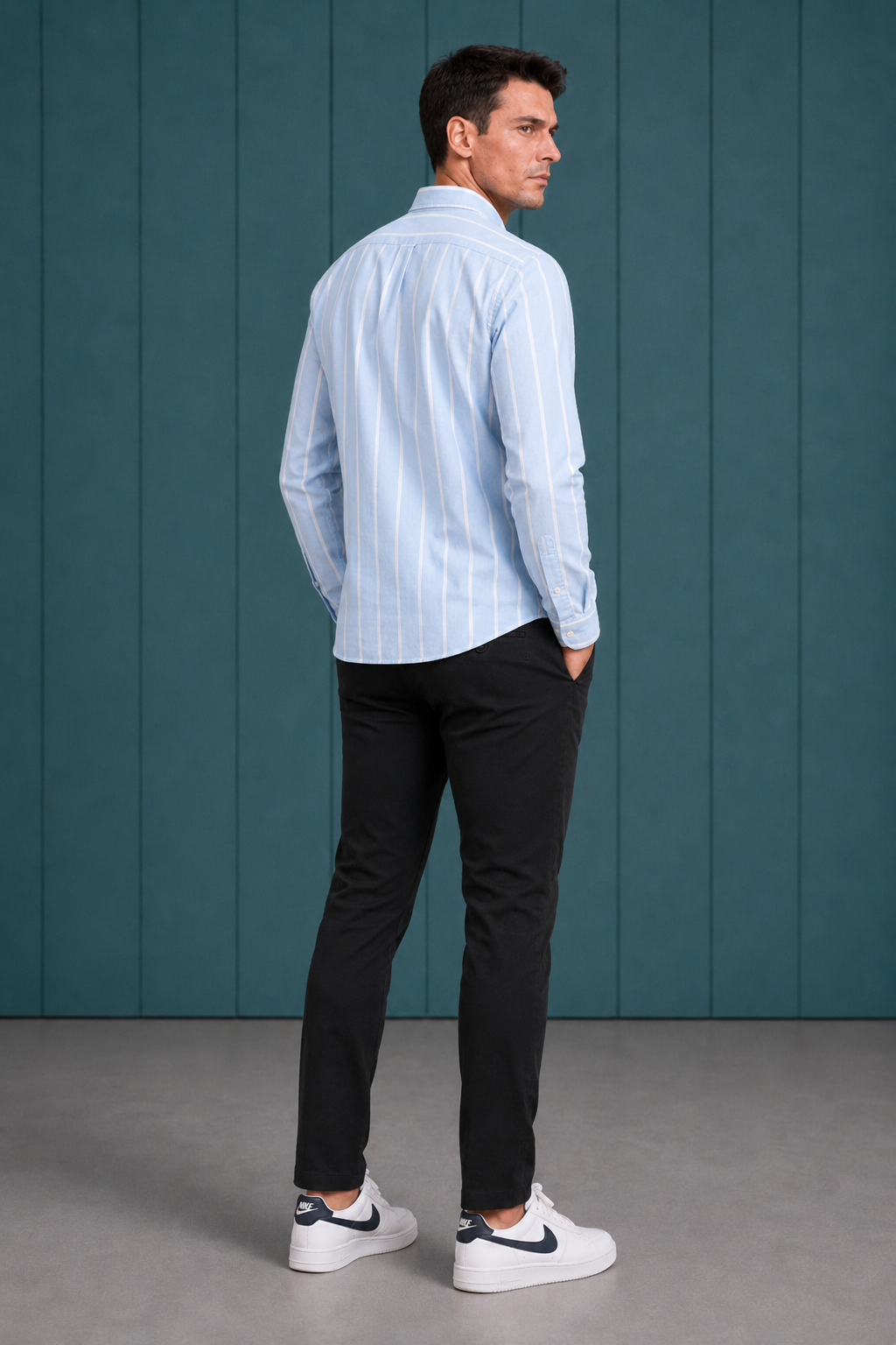 Men’s Black Woven Regular Fit Trouser | Solid Formal Casual Full-Length Pants