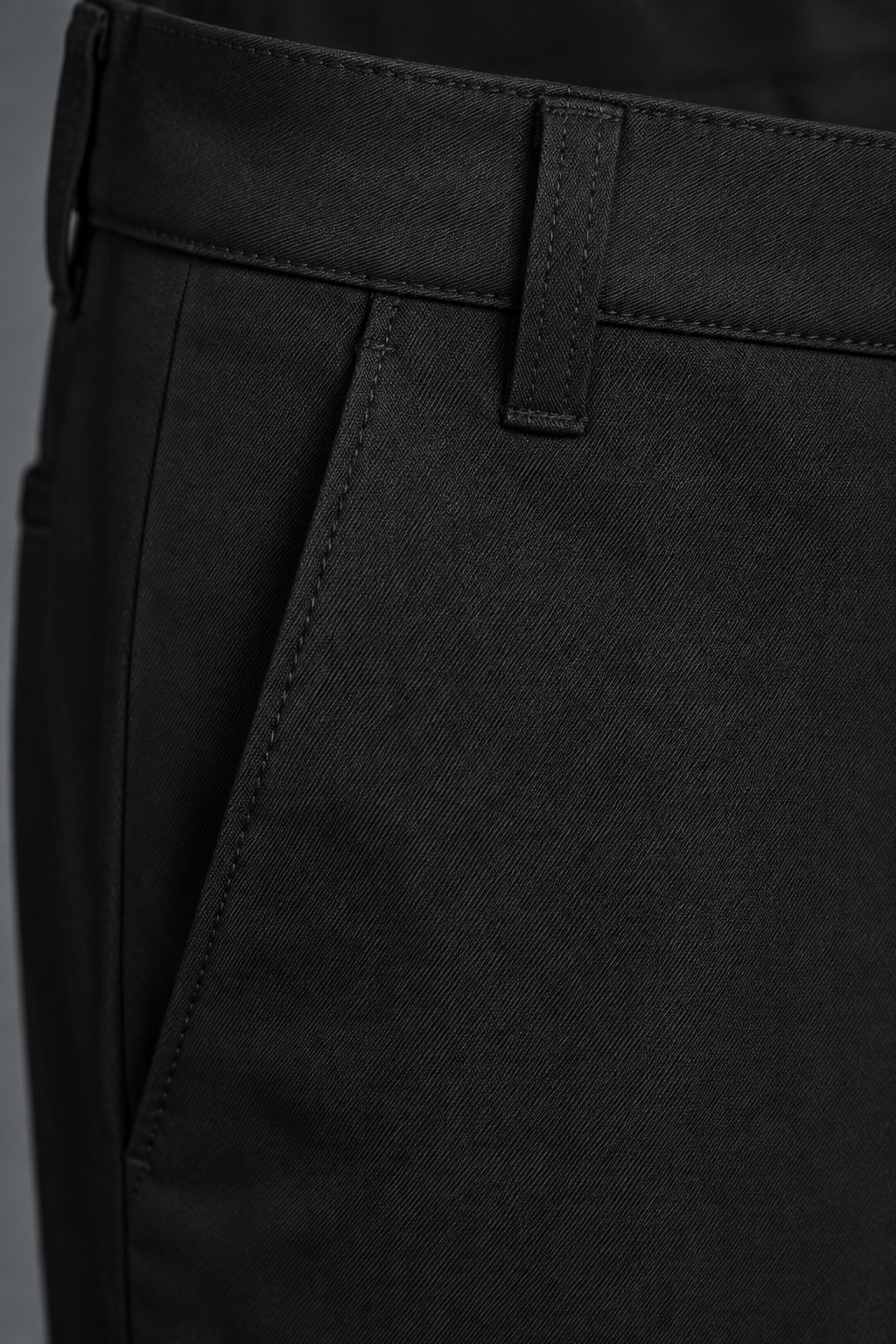 Men’s Black Woven Regular Fit Trouser | Solid Formal Casual Full-Length Pants