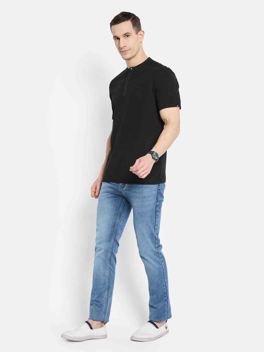 Octave Men Mandarin Collar T-shirt