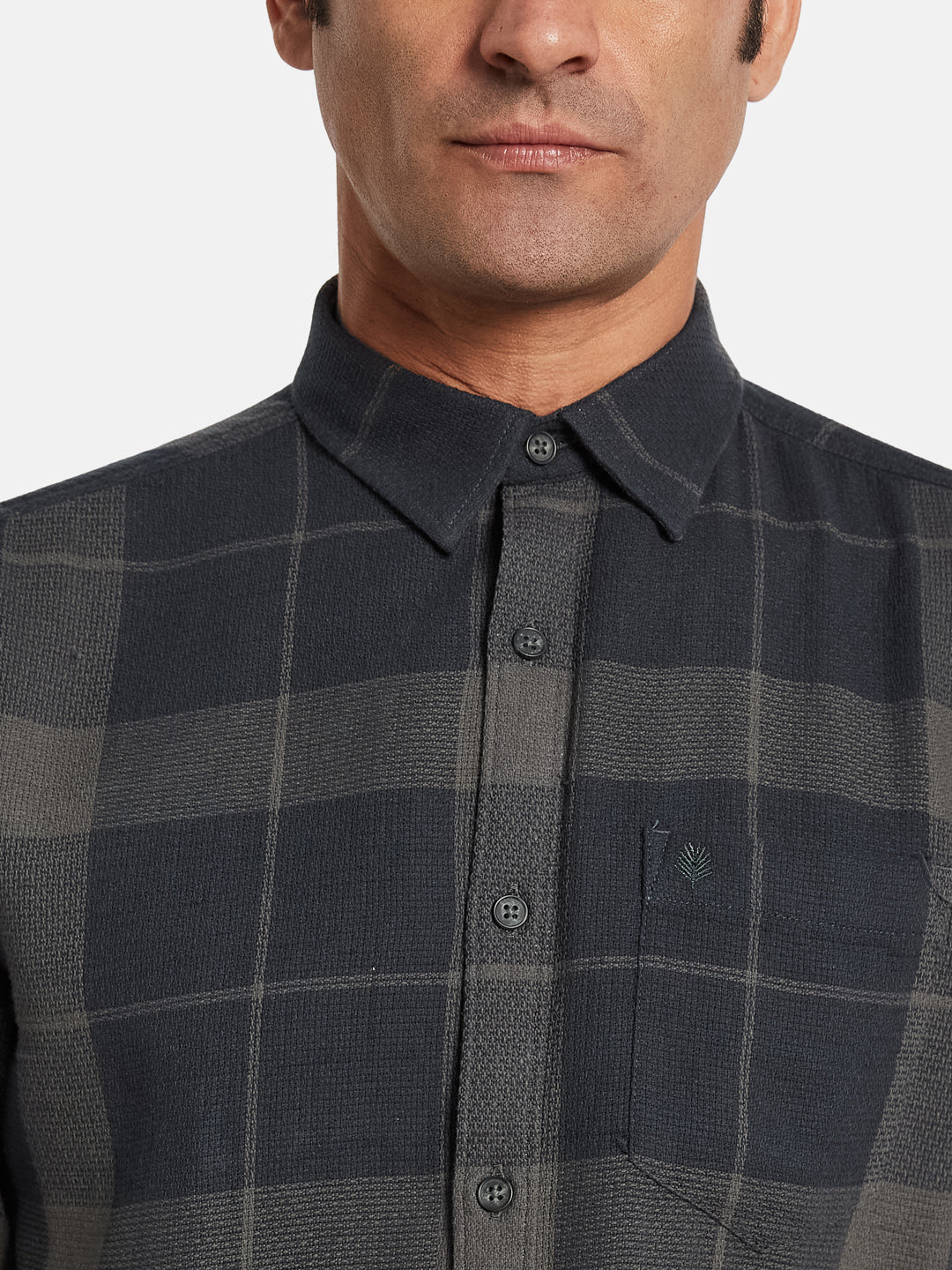 METTLE Men Opaque Checked Casual Shirt