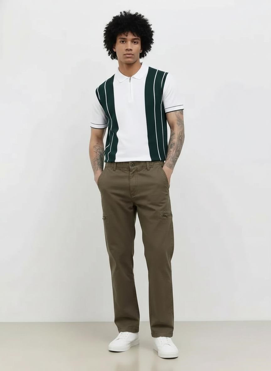 Men Army Solid Trousers