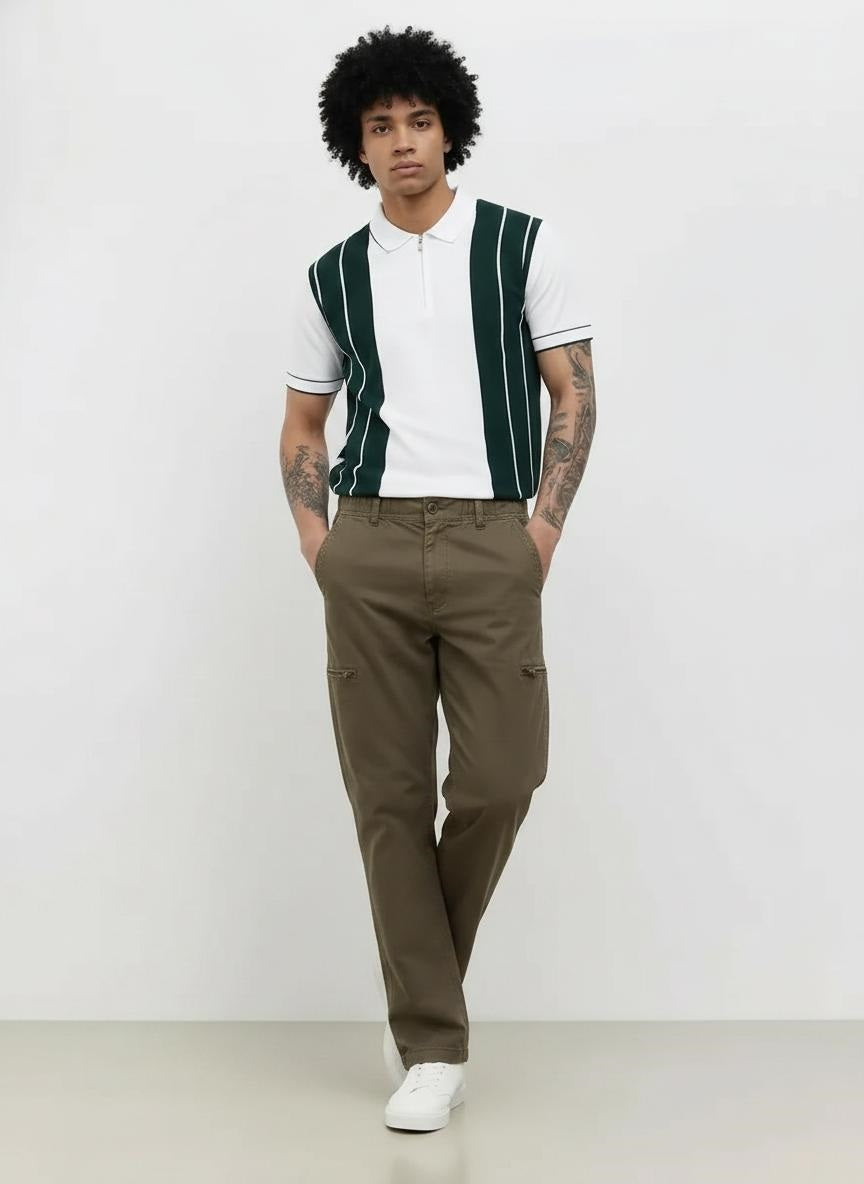 Men Army Solid Trousers