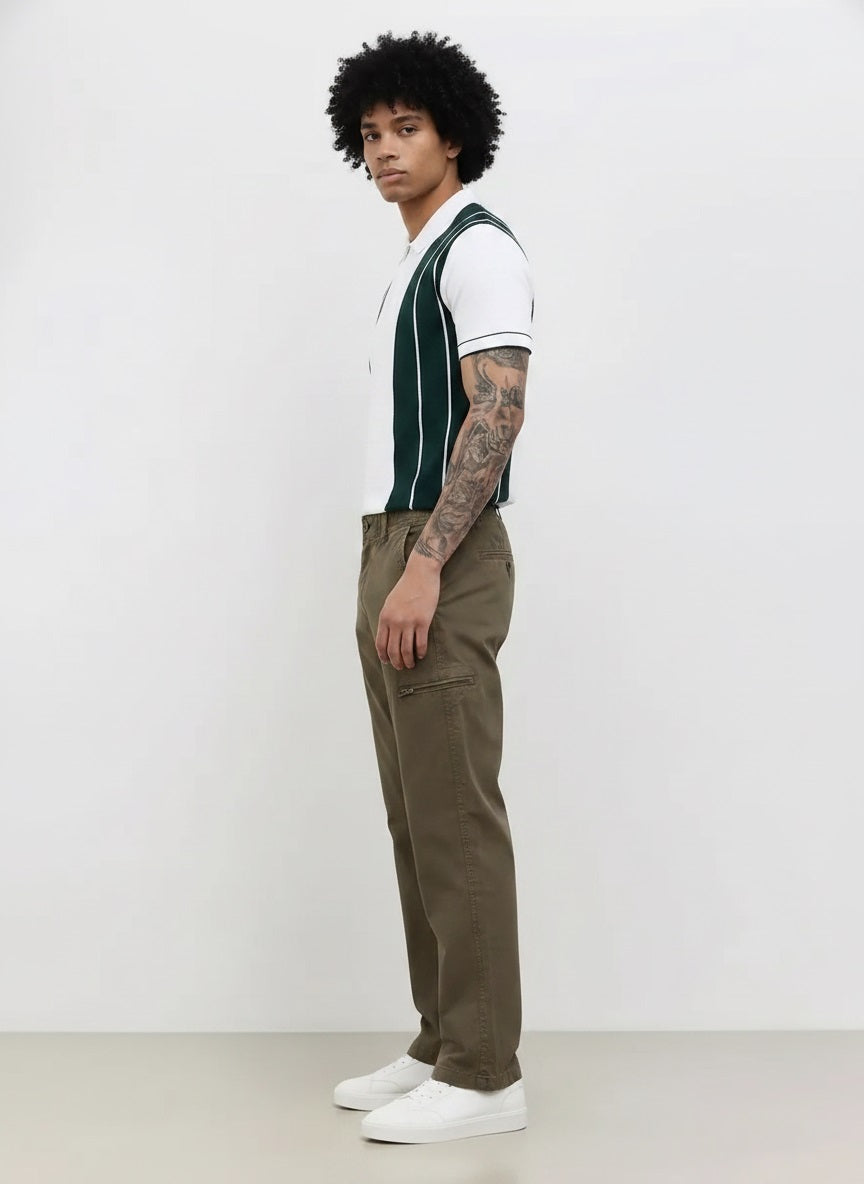 Men Army Solid Trousers