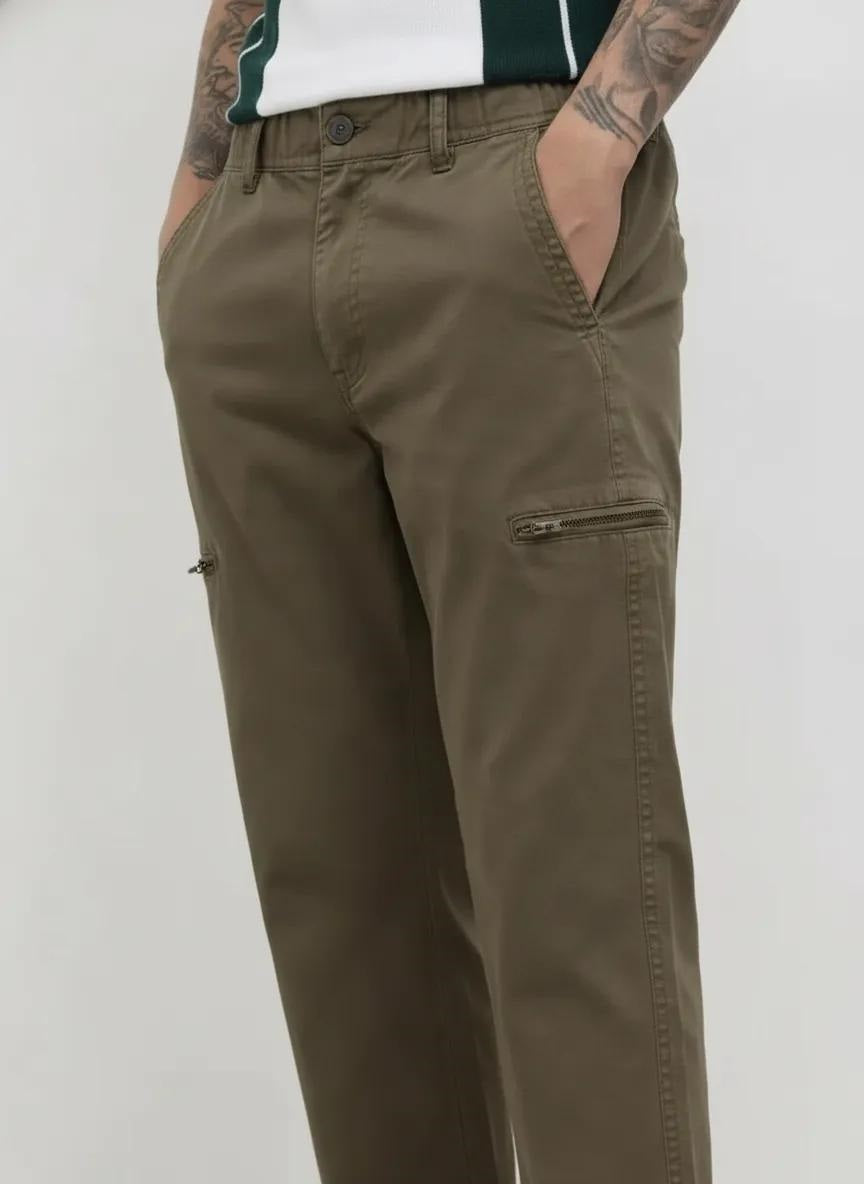 Men Army Solid Trousers