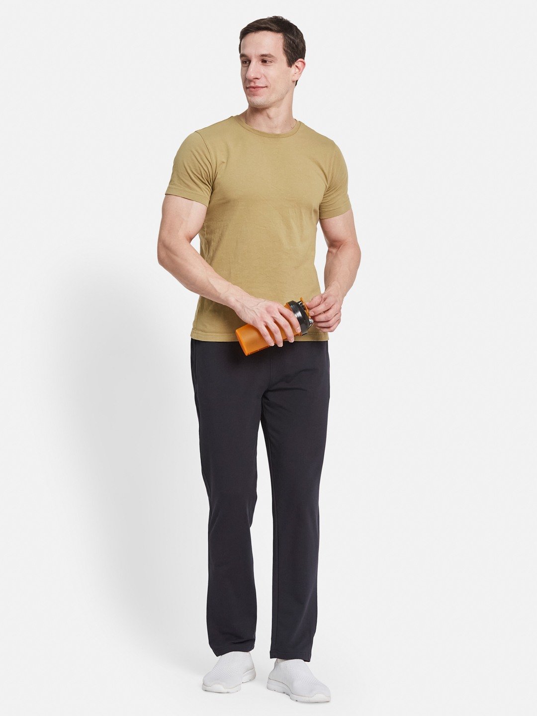 Octave Men Cotton Mid Rise Track Pants