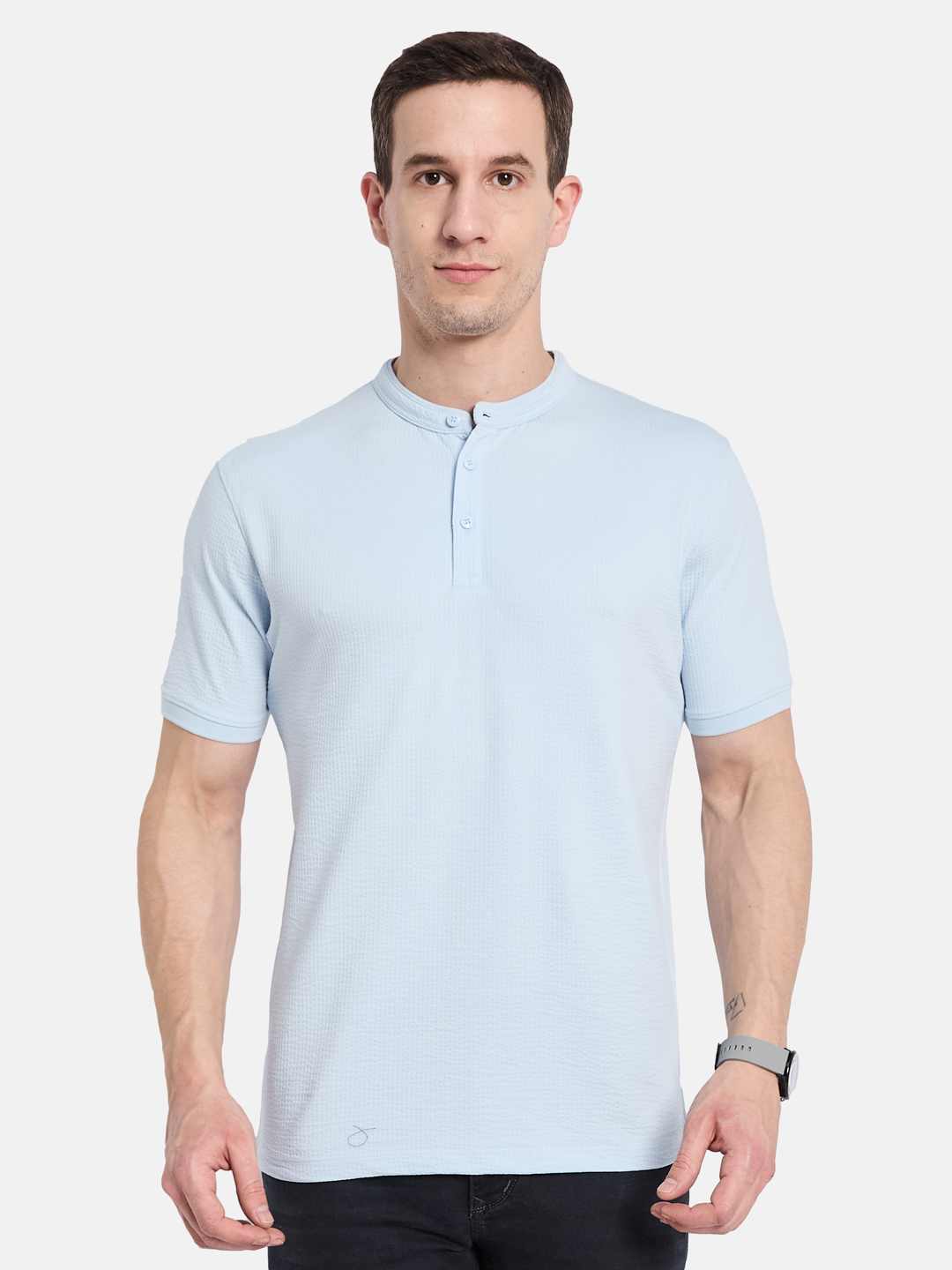 Octave Men Mandarin Collar T-shirt