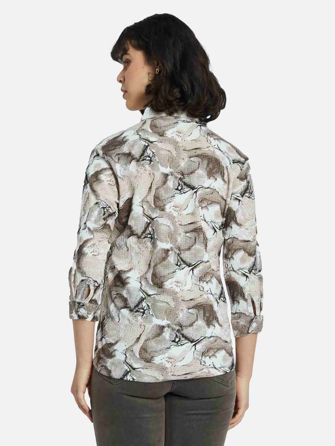 METTLE Women Floral Opaque Printed Casual Shirt