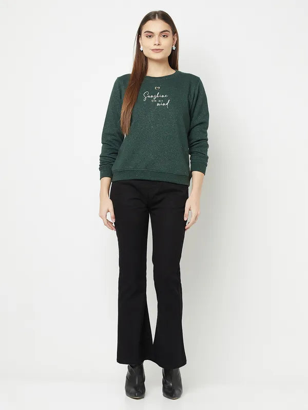 Women Mountain Green Sweatshirts