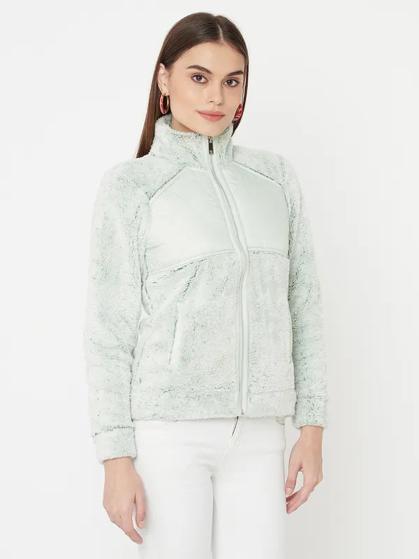 Mettle Women Green Sweatshirt