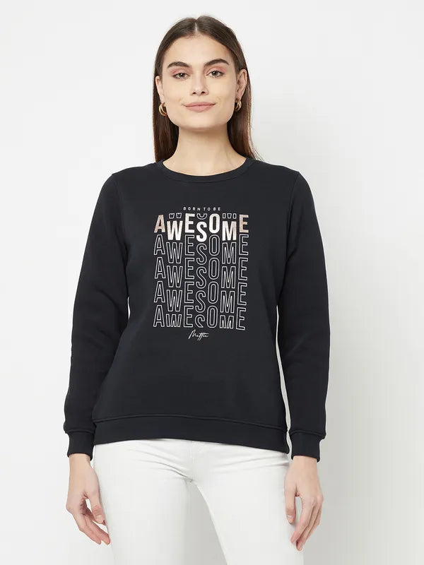 Women Navy Sweatshirts