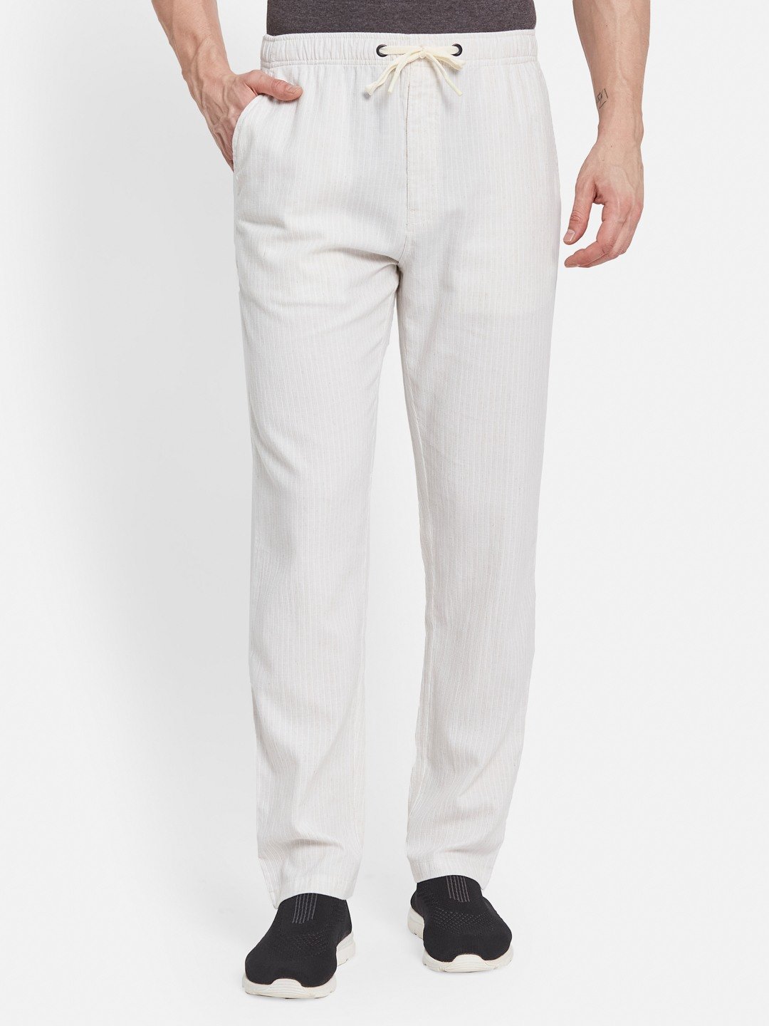 Octave Men Cotton Mid Rise Track Pants
