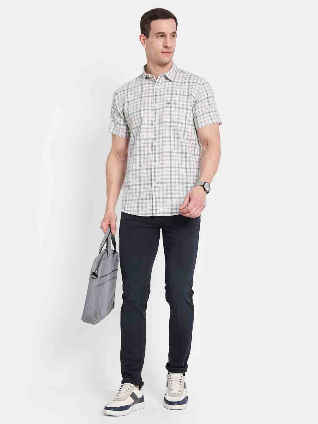 METTLE Men Multi Stripes Opaque Striped Casual Shirt