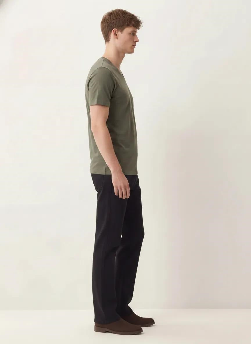 Men Four Leaf V-Neck T-shirt