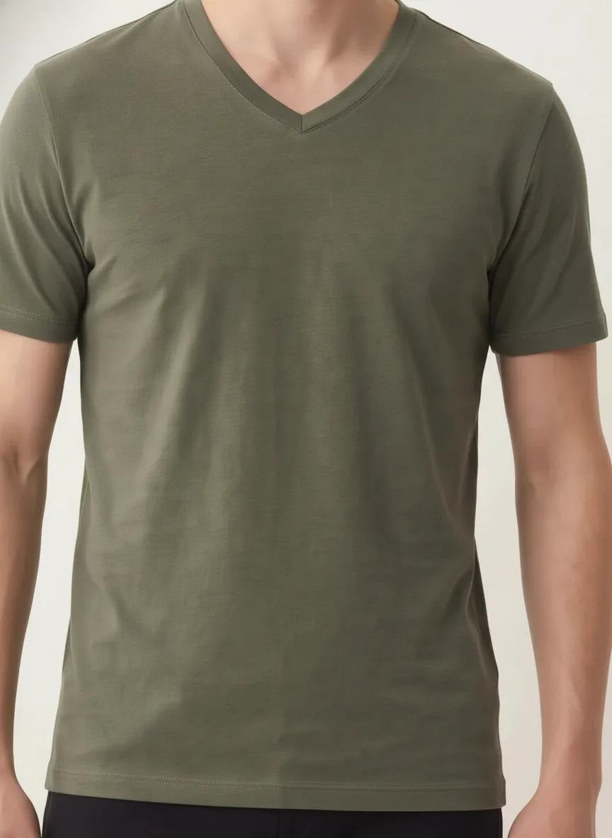 Men Four Leaf V-Neck T-shirt