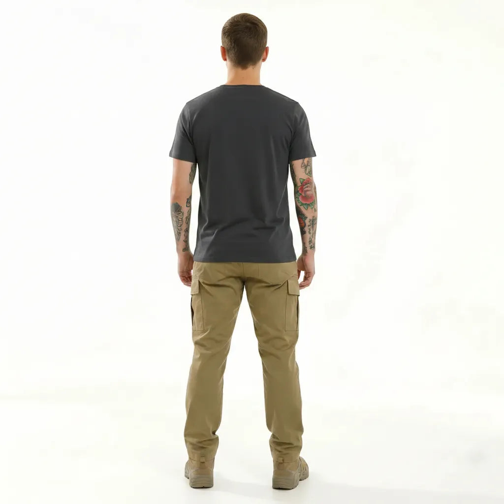 Men Navy V-Neck T-shirt