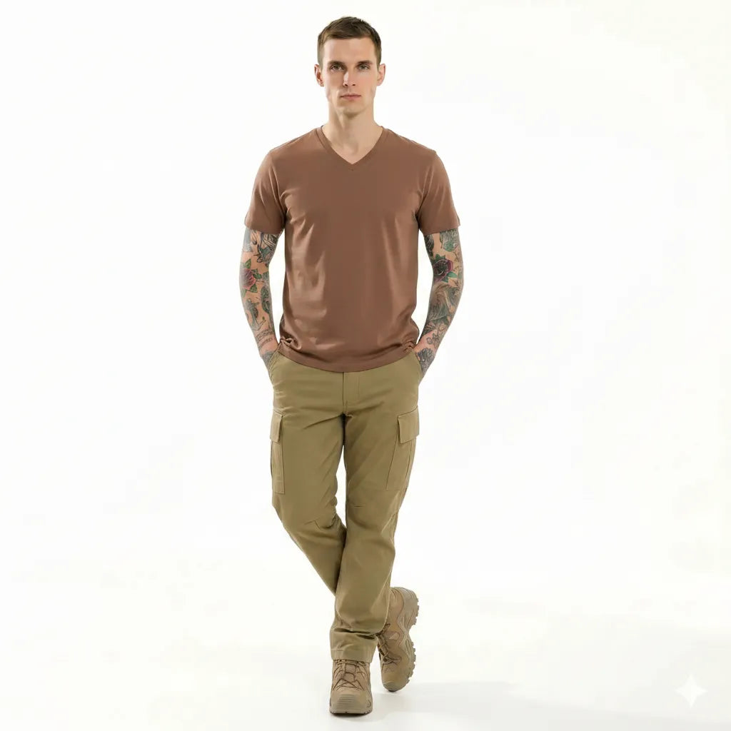 Men V-Neck T-shirt