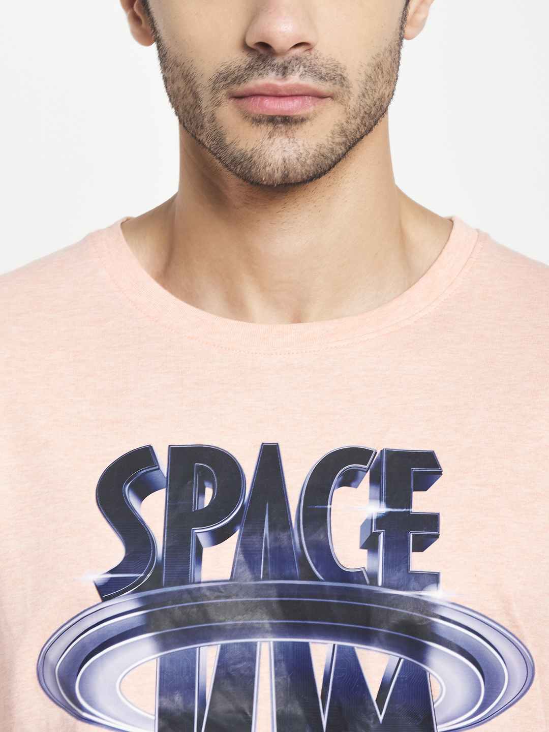 Octave Men Orange Typography Printed T-Shirt