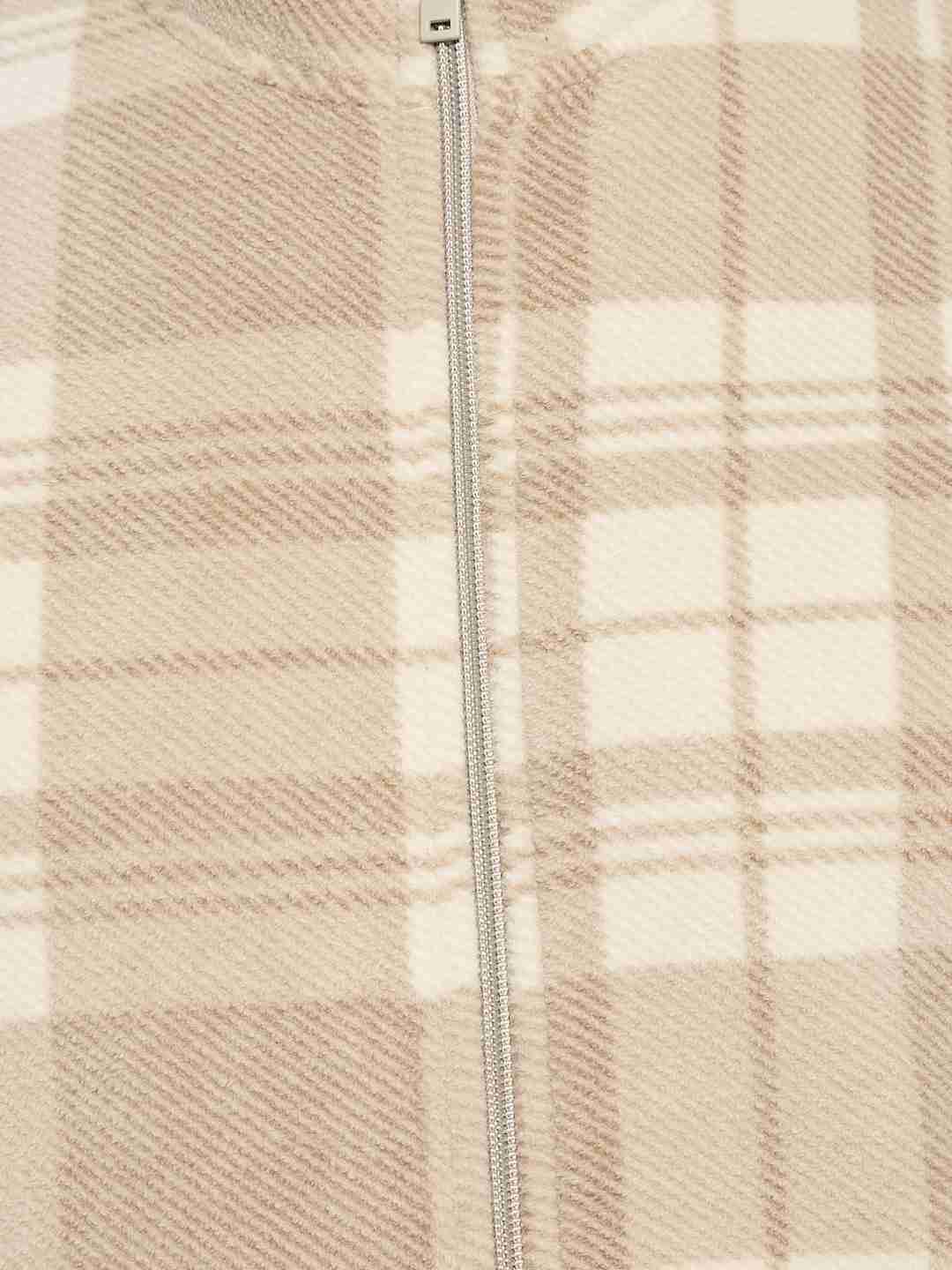 Octave Men Checked Front-Open Sweatshirt