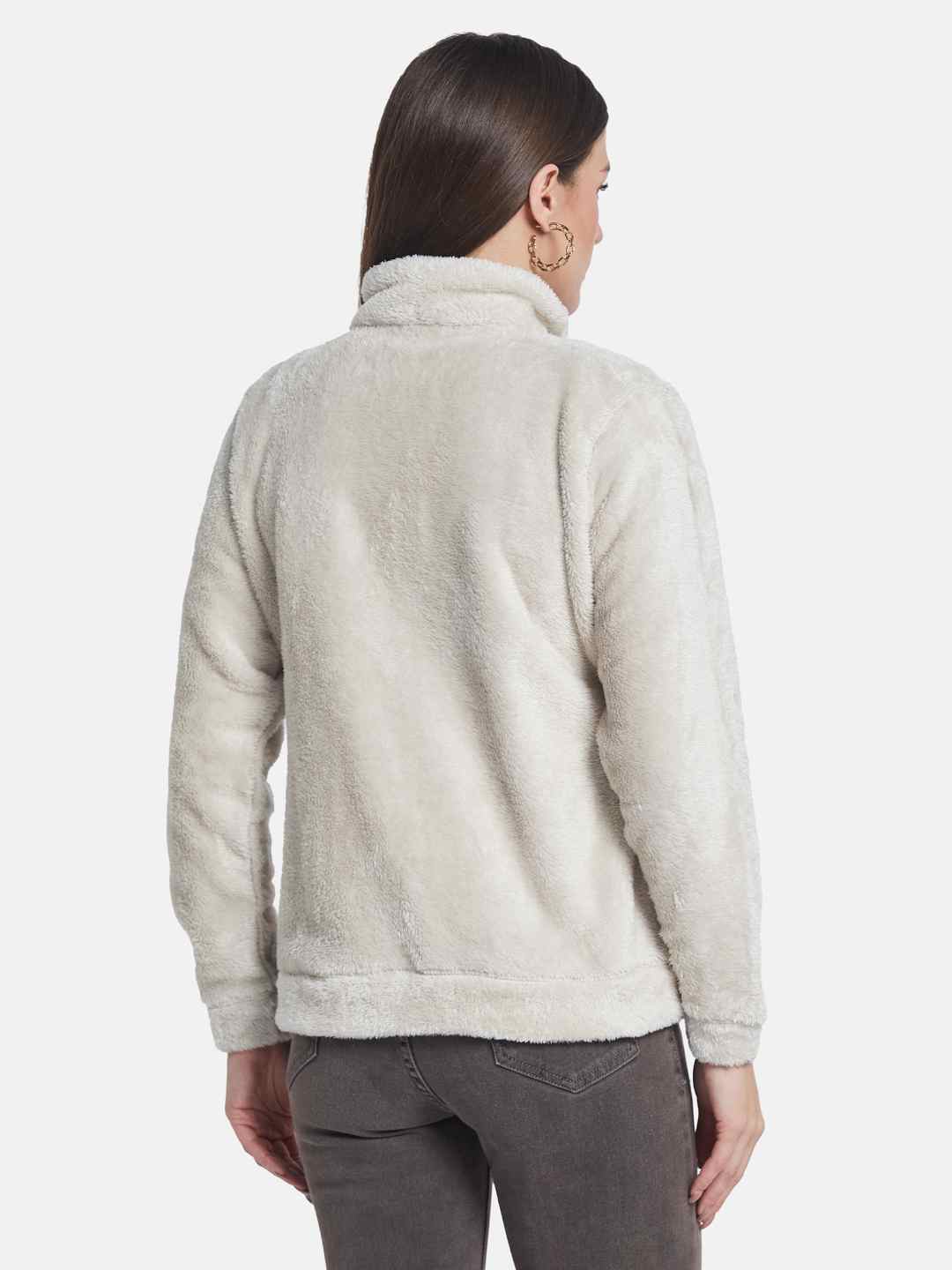 METTLE Women Mock Collar Sweatshirt