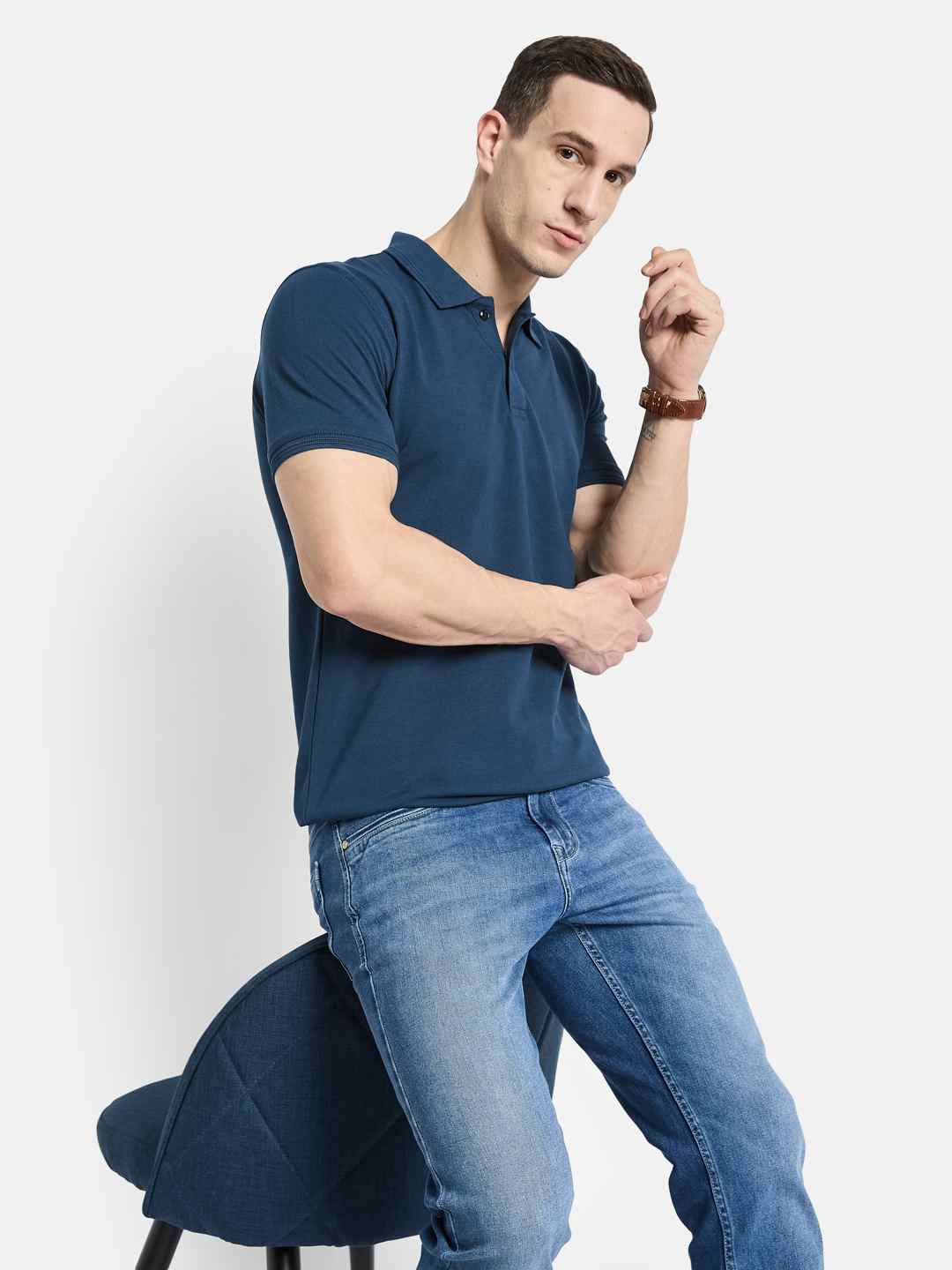 Octave Men Polo Collar T-shirt