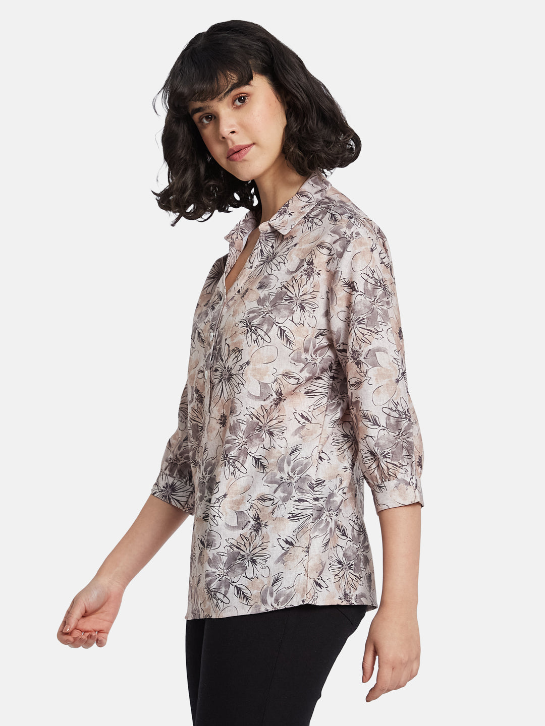 METTLE Floral Print Cotton Top