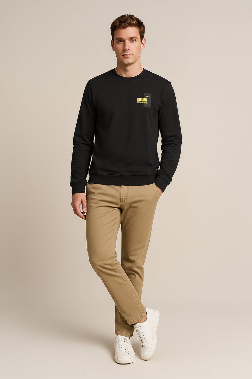 Octave Men Solid Round Neck Sweatshirt