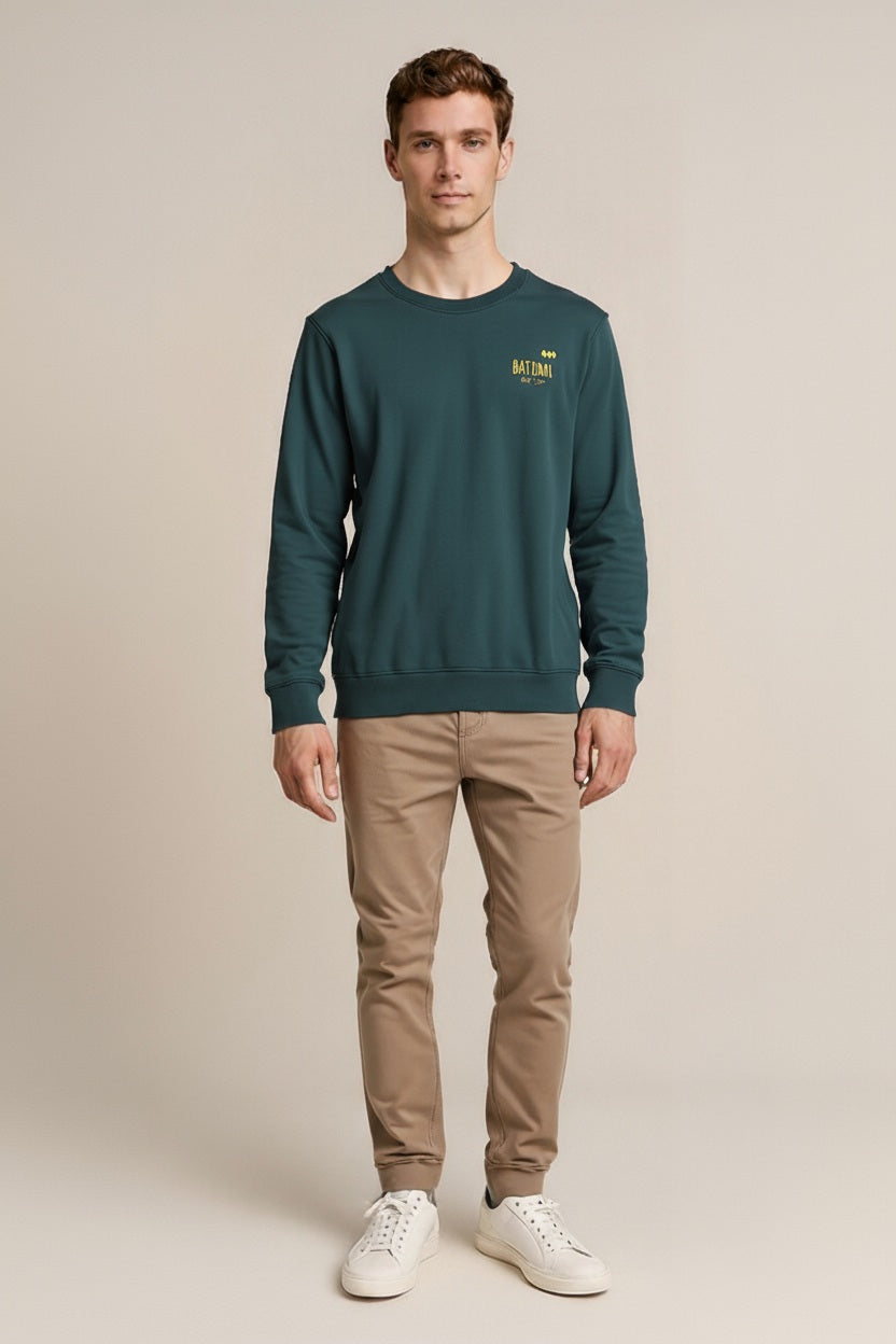 Octave Men Solid Round Neck Sweatshirt