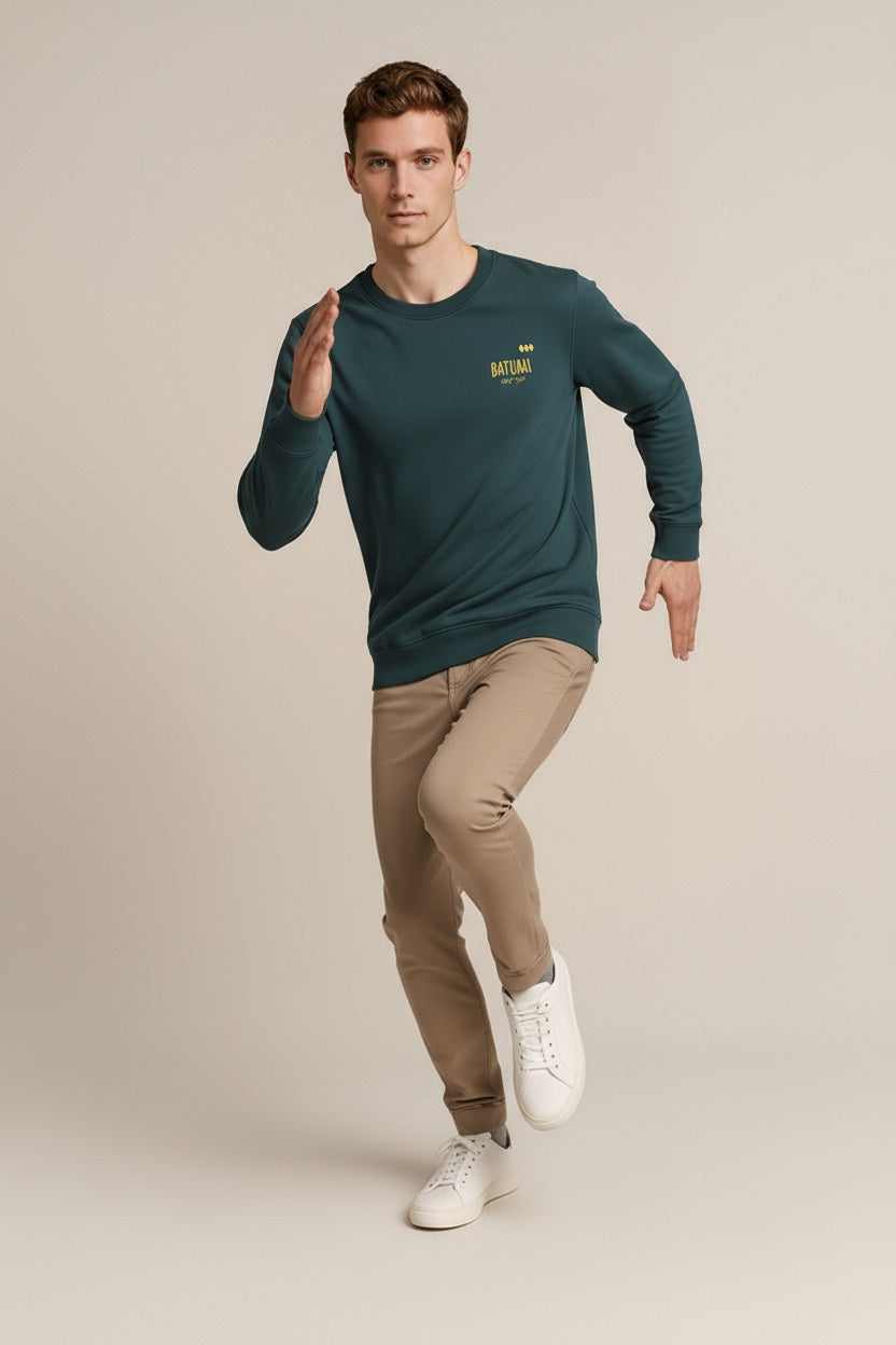 Octave Men Solid Round Neck Sweatshirt