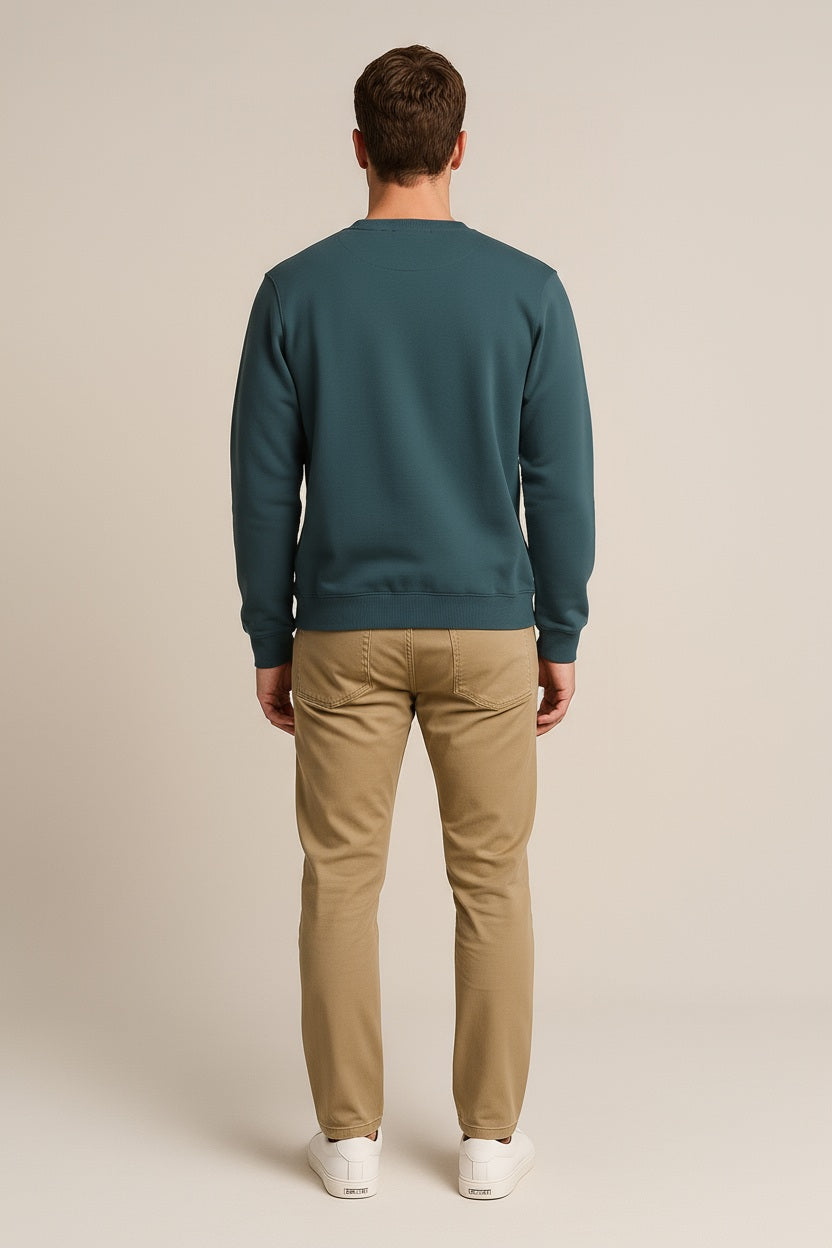 Octave Men Solid Round Neck Sweatshirt