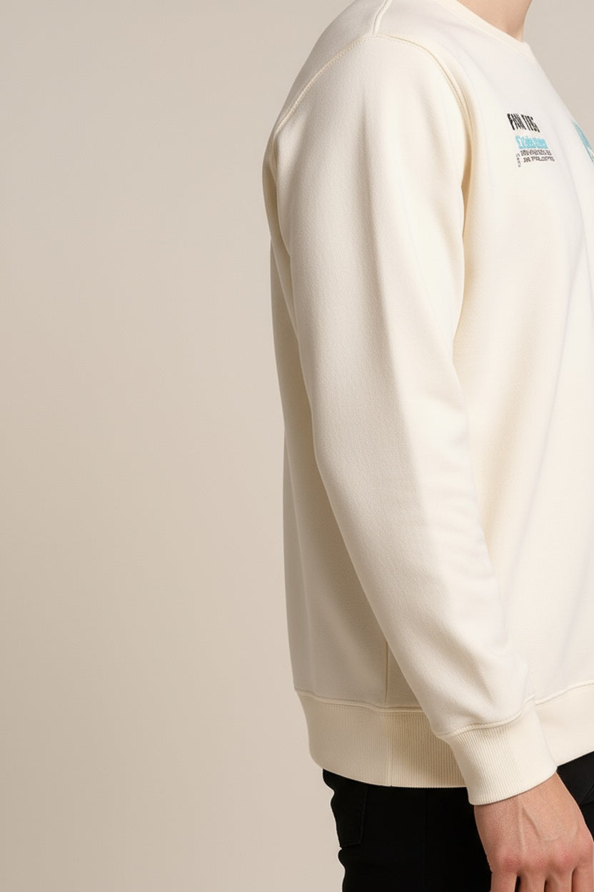 Ocatve Men Graphic Round Neck Sweatshirt