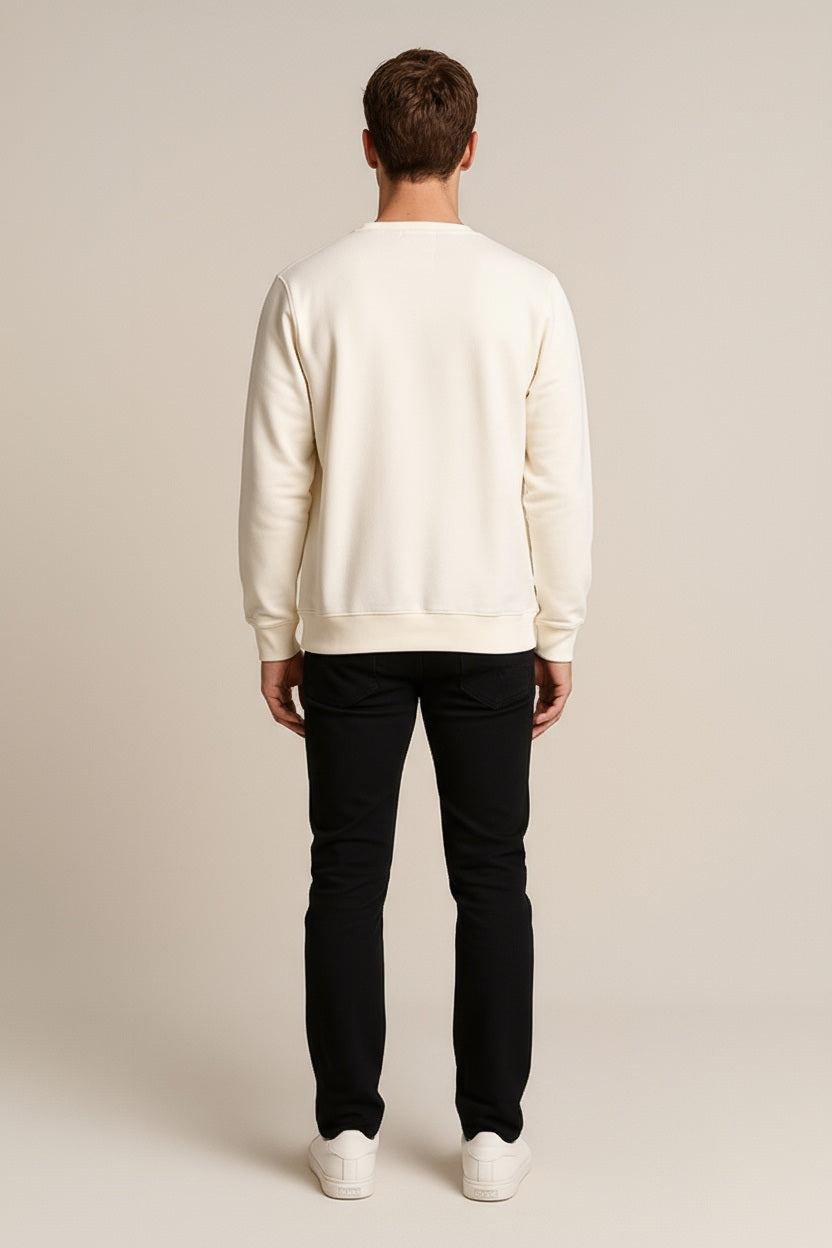 Ocatve Men Graphic Round Neck Sweatshirt