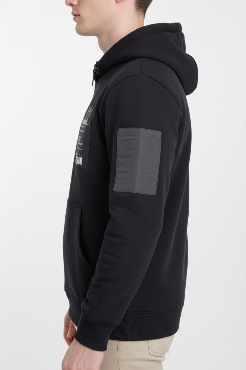 Octave Men Printed Hooded Sweatshirt