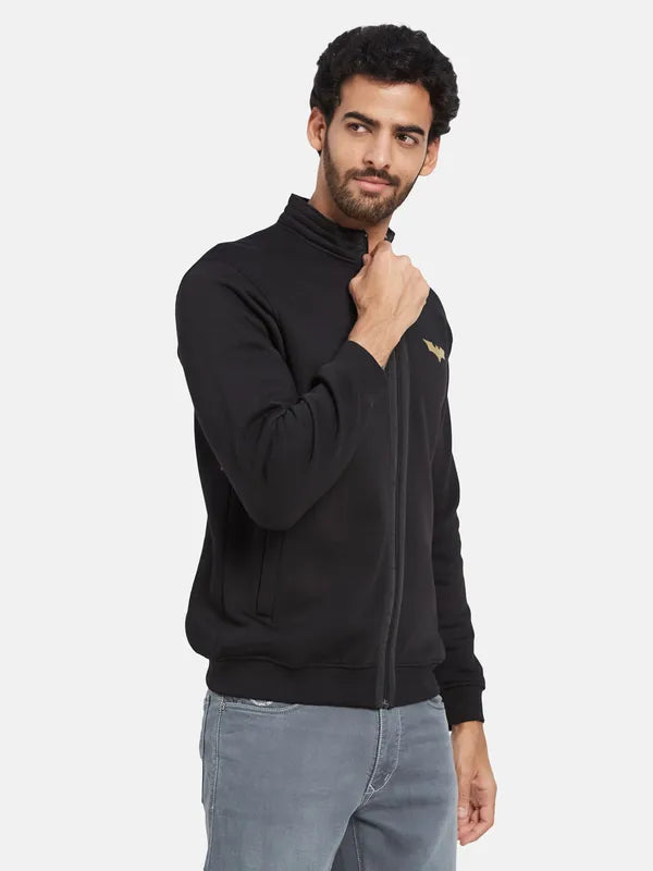 Octave Typography Printed Fleece Sweatshirt