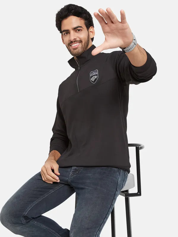 Octave Men Black Sweatshirt