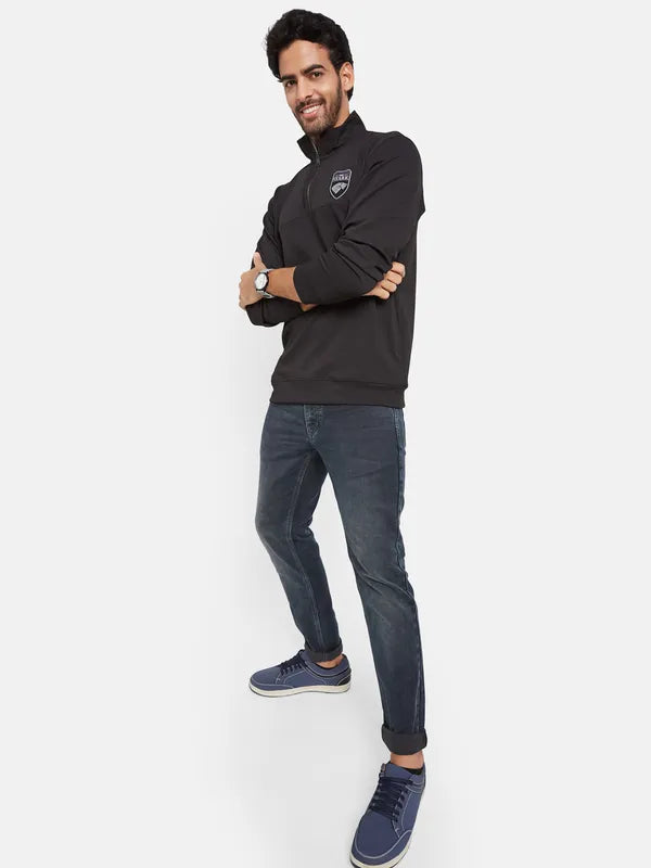 Octave Men Black Sweatshirt