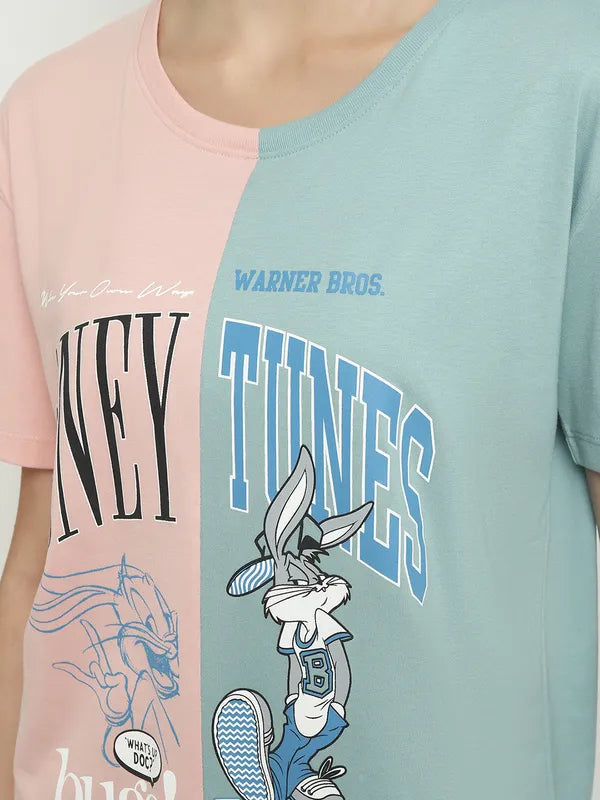 Mettle Looney Tunes Printed Cotton T-Shirt