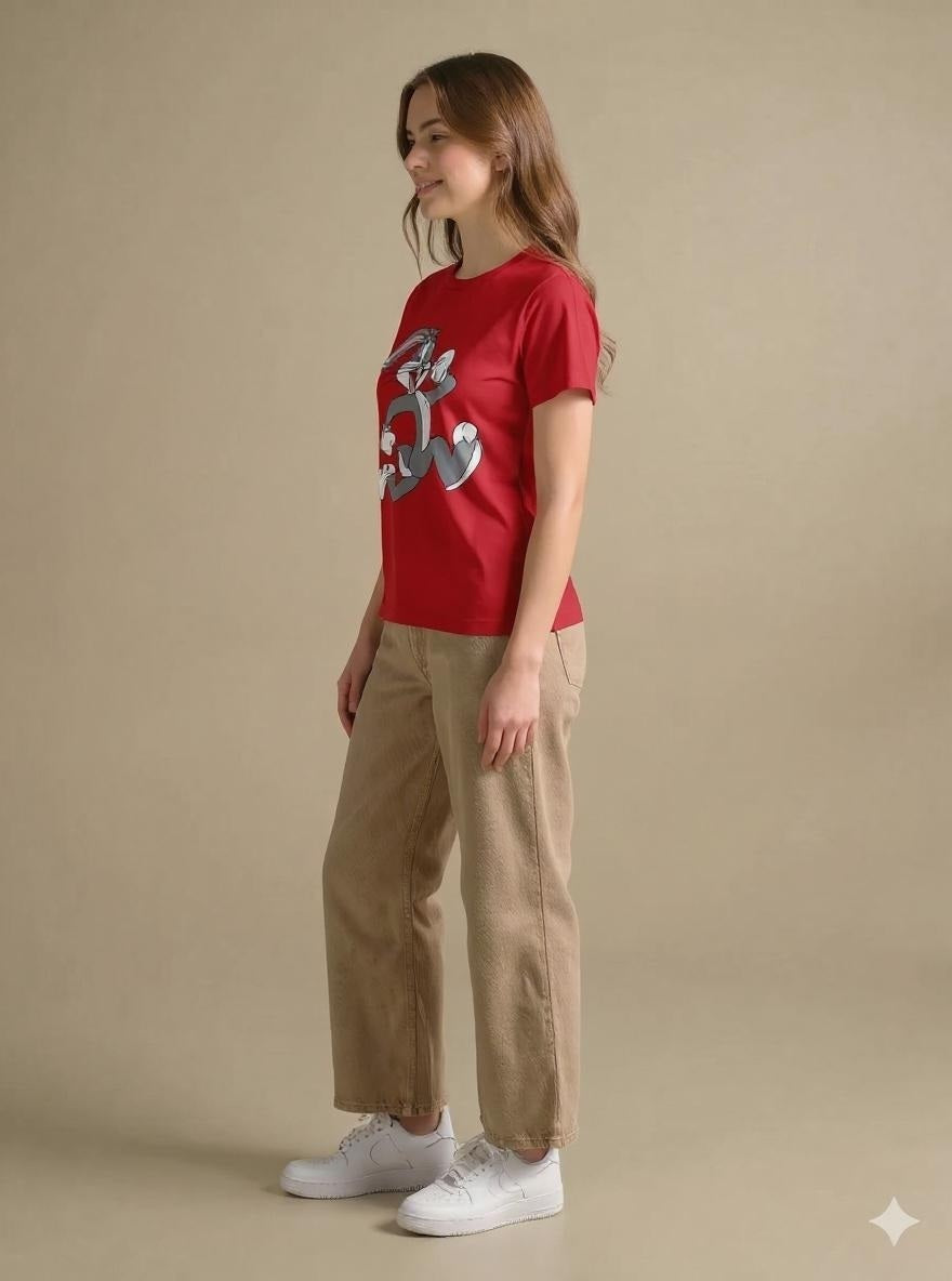 Women Brick Printed T-shirt
