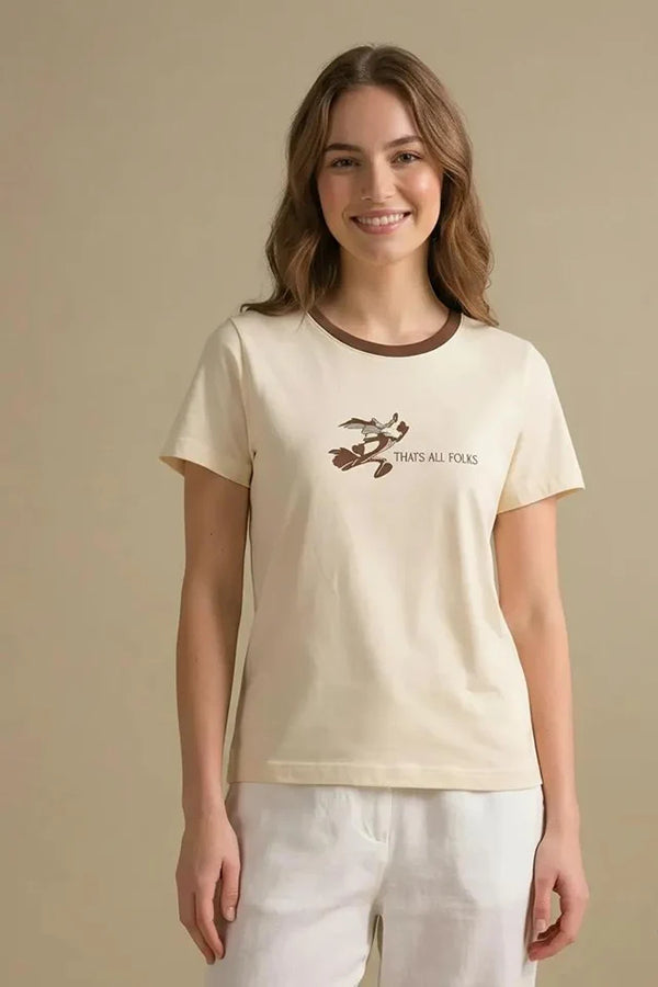 METTLE Women Birch Printed T-shirt