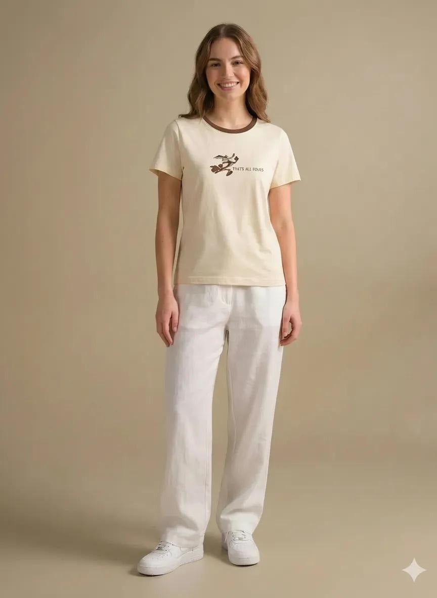 METTLE Women Birch Printed T-shirt